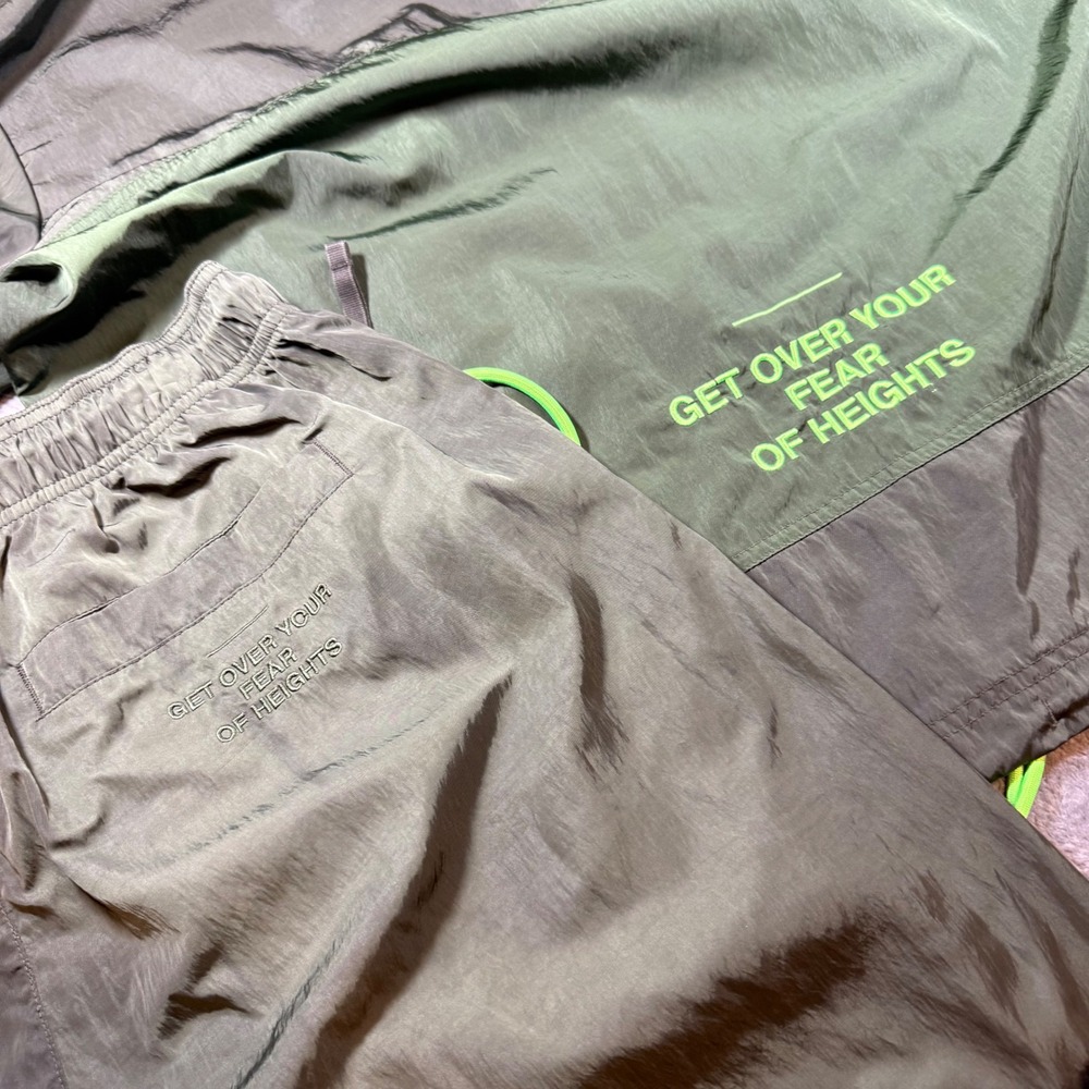 Nike Air Mens Tracksuit Set Green Half Zip Anorak Hooded Jacket & Pants XL - Picture 11 of 11